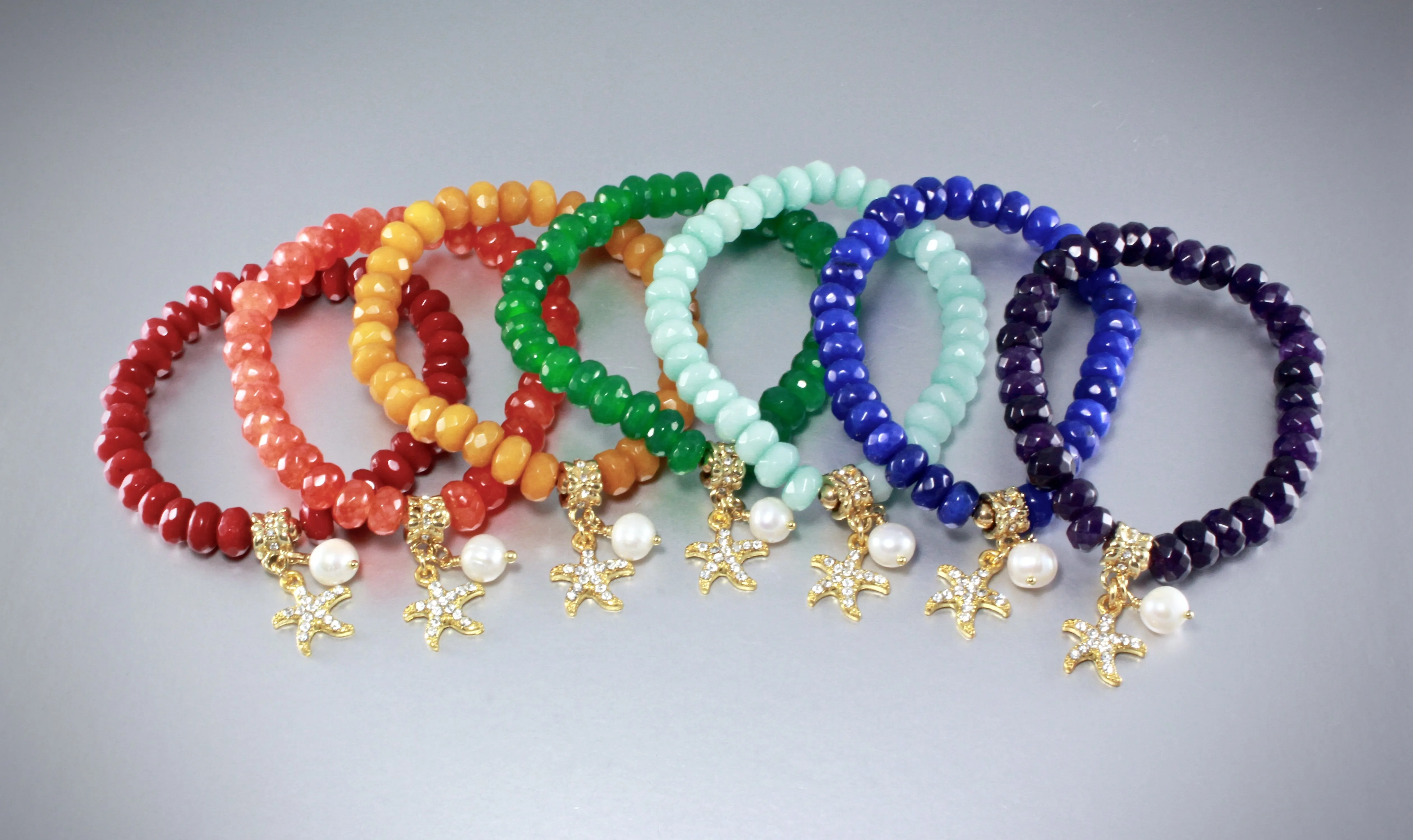 "ArcEnCiel" - Rainbow Bridesmaids Bracelets