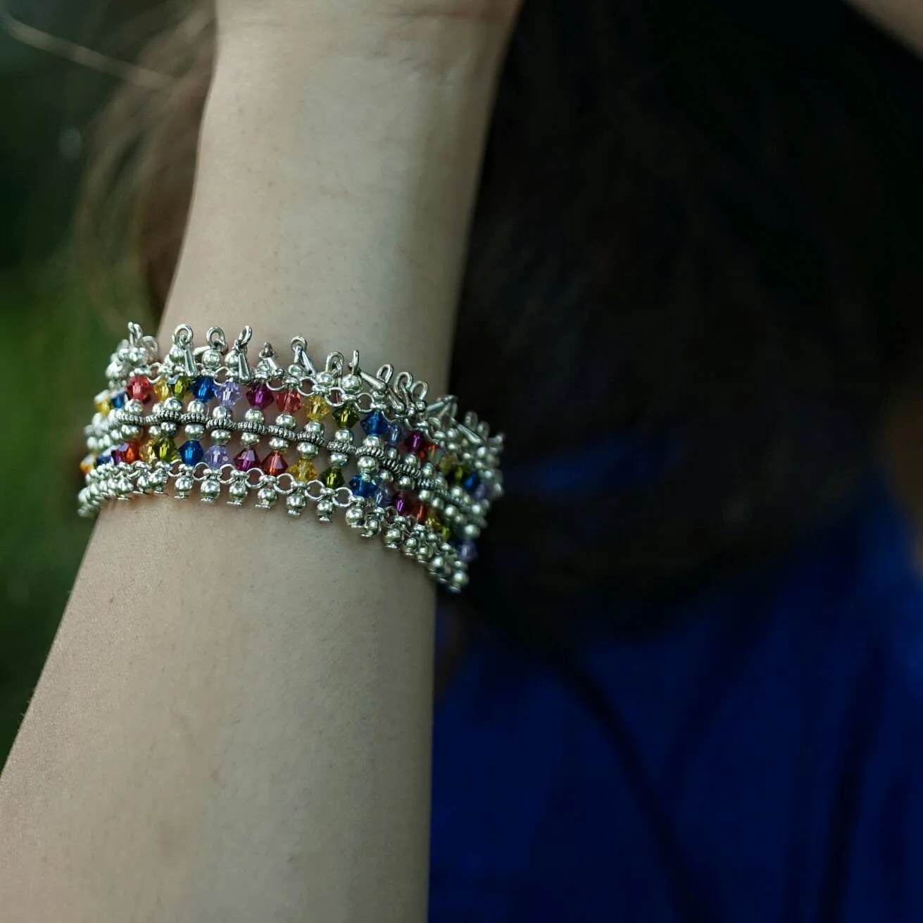 Rainbow Crystal Bracelet LGBTQ Pride Jewelry Fantasy Jewelry