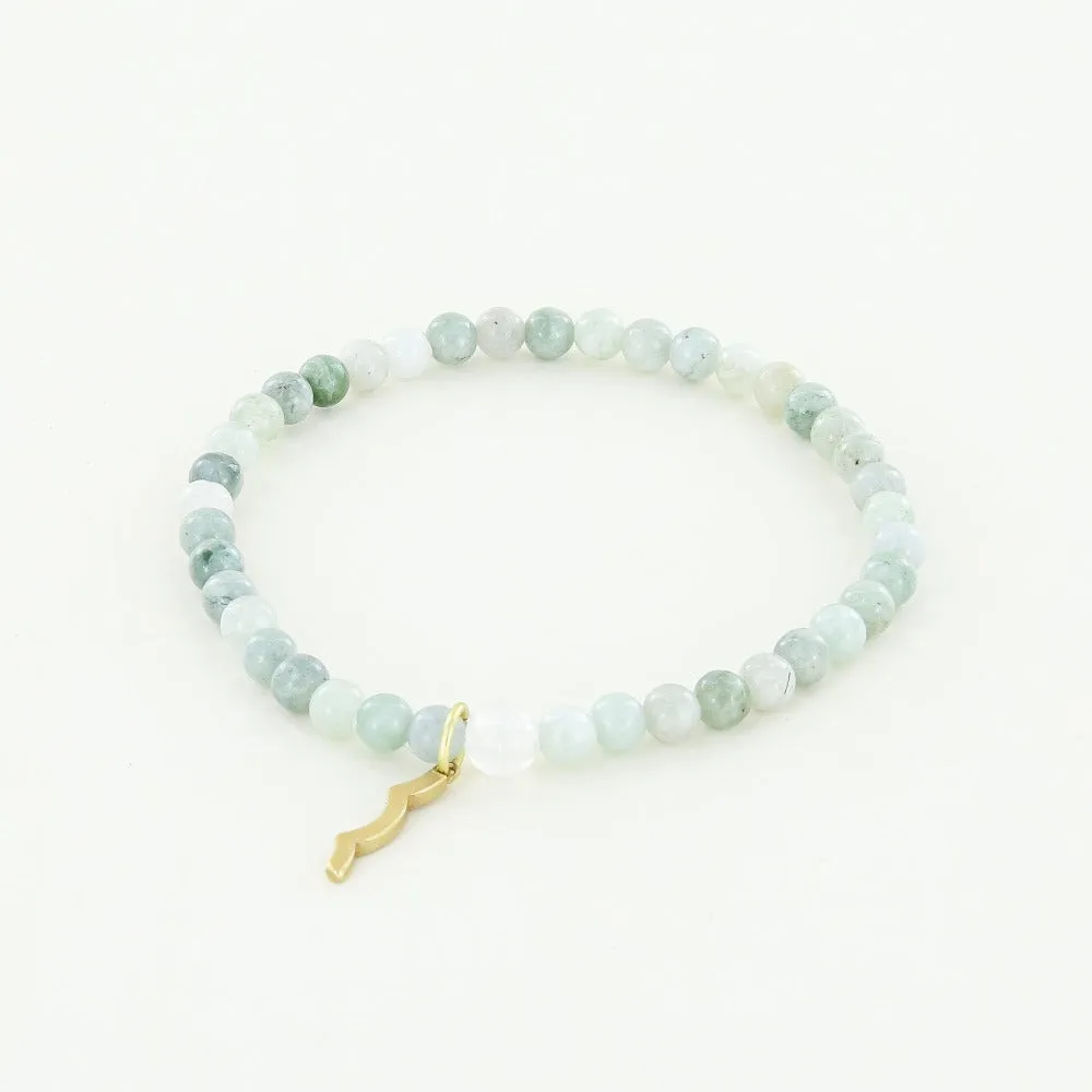 Rayminder UV Awareness Bracelet in 4mm Jade