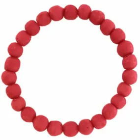 Recycled Glass Pearl Bracelet - Poppy