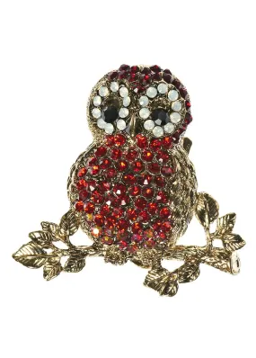 Ruby Crystal Owl by Rosie Fox