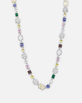 Saint Morta Iced Candy Chain Multi/Iced White Gold