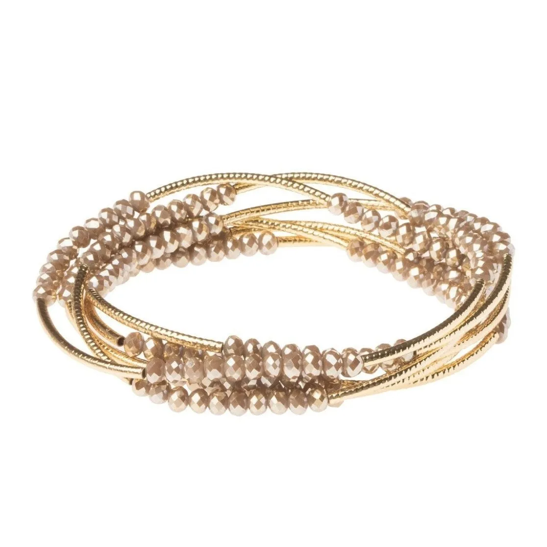 Scout Wrap Bracelet - Oyster / Gold