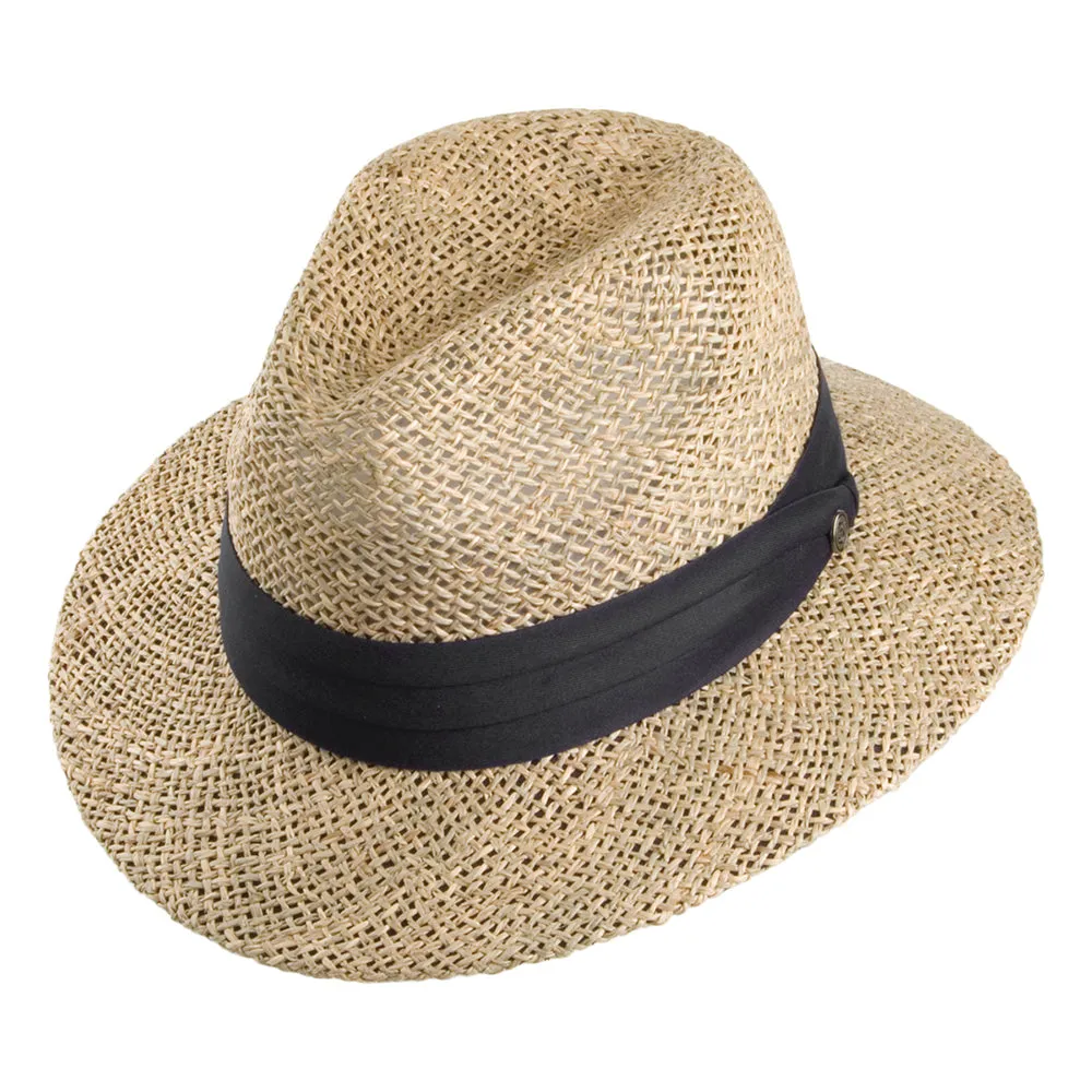 Seagrass Straw Safari Fedora - Natural