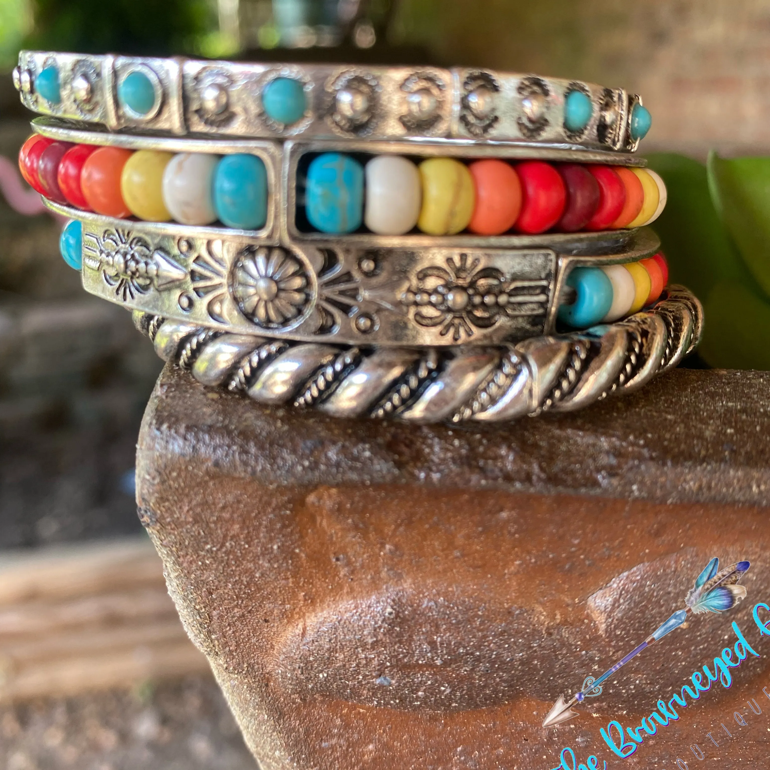 Sherpa Stretch Stamped Bracelet