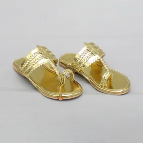 Shiny Braided Kolhapuri Flats