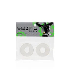 Si-95004 COCK RINGS - POWER STRETCH DONUTS 2 PACK (CLEAR)