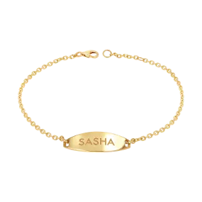 Signature Elongated Oval ID Engravable Bracelet