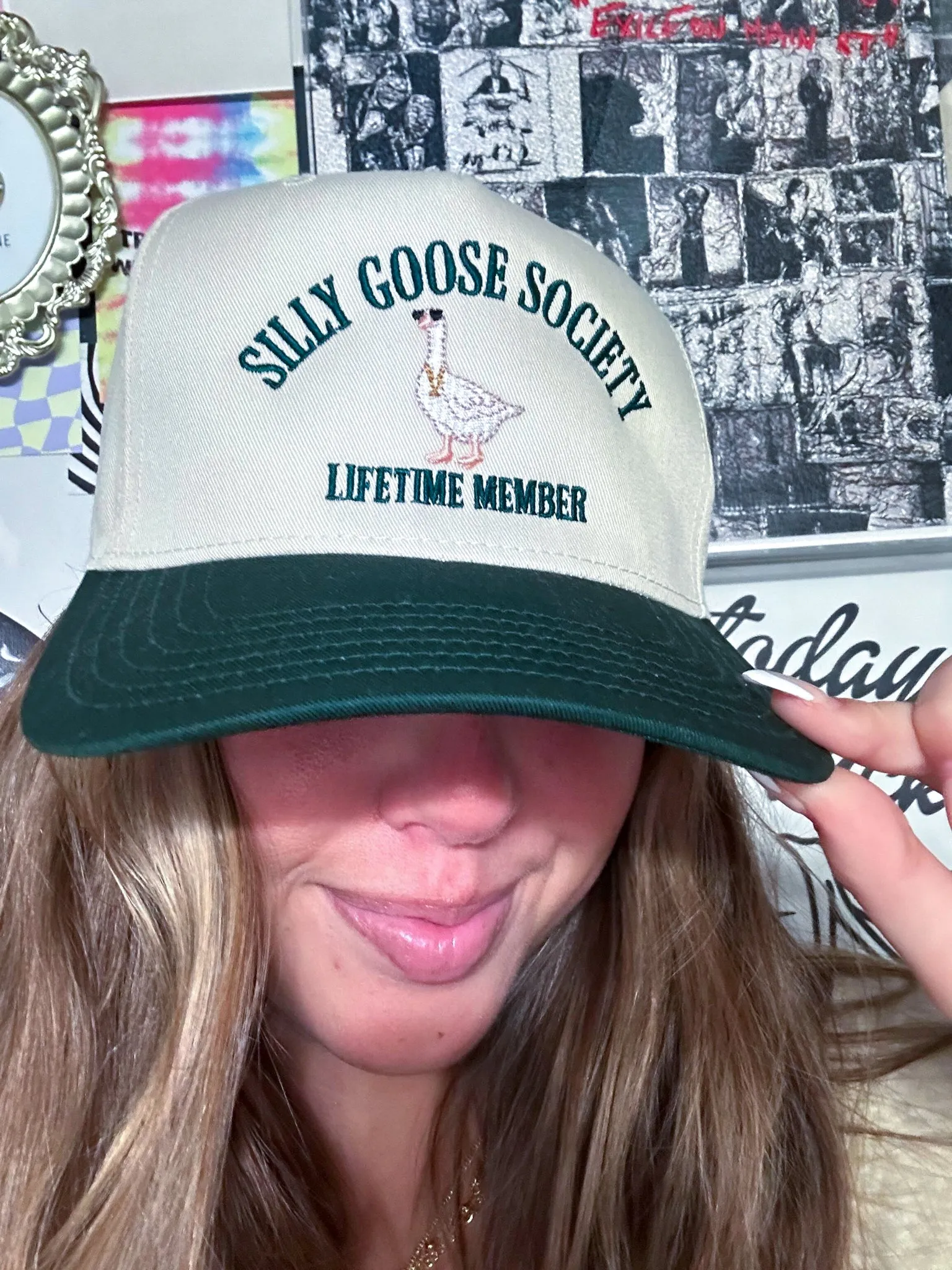 Silly Goose Society Wide Brim Trucker Hat