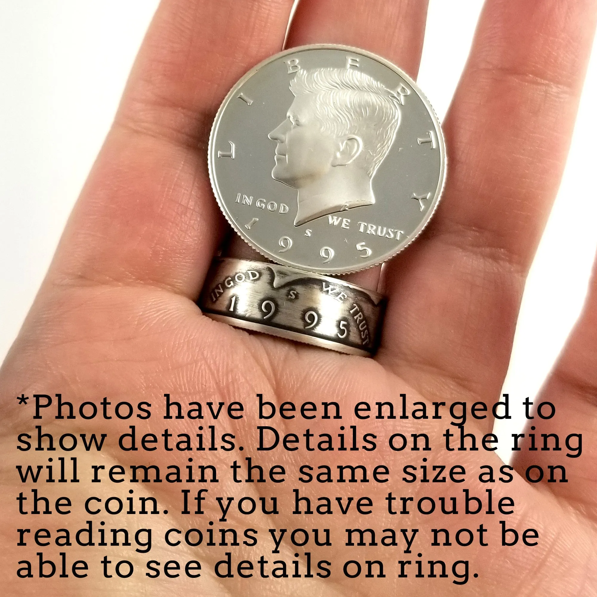 Silver 1992-2020 Kennedy Half Dollar Ring