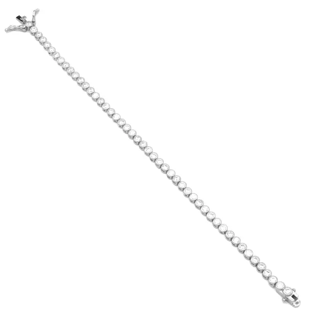 Silver Cubic Zirconia Tennis Bracelet