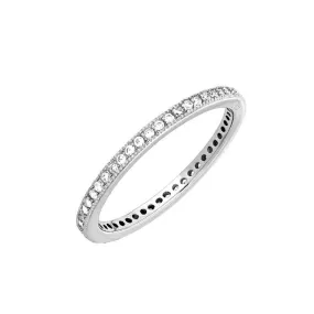 Silver Micropavé Eternity Ring