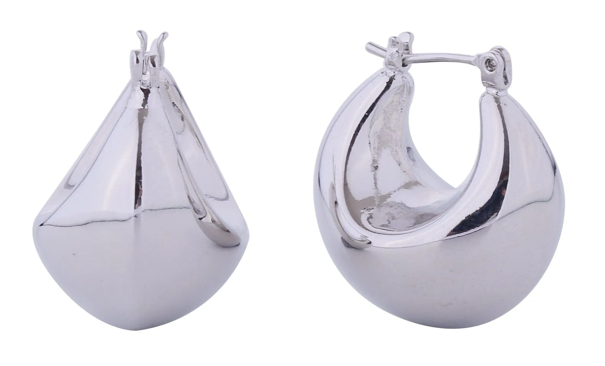 SJE310729 14K Dipped Puffy Cloud Hoop Earrings