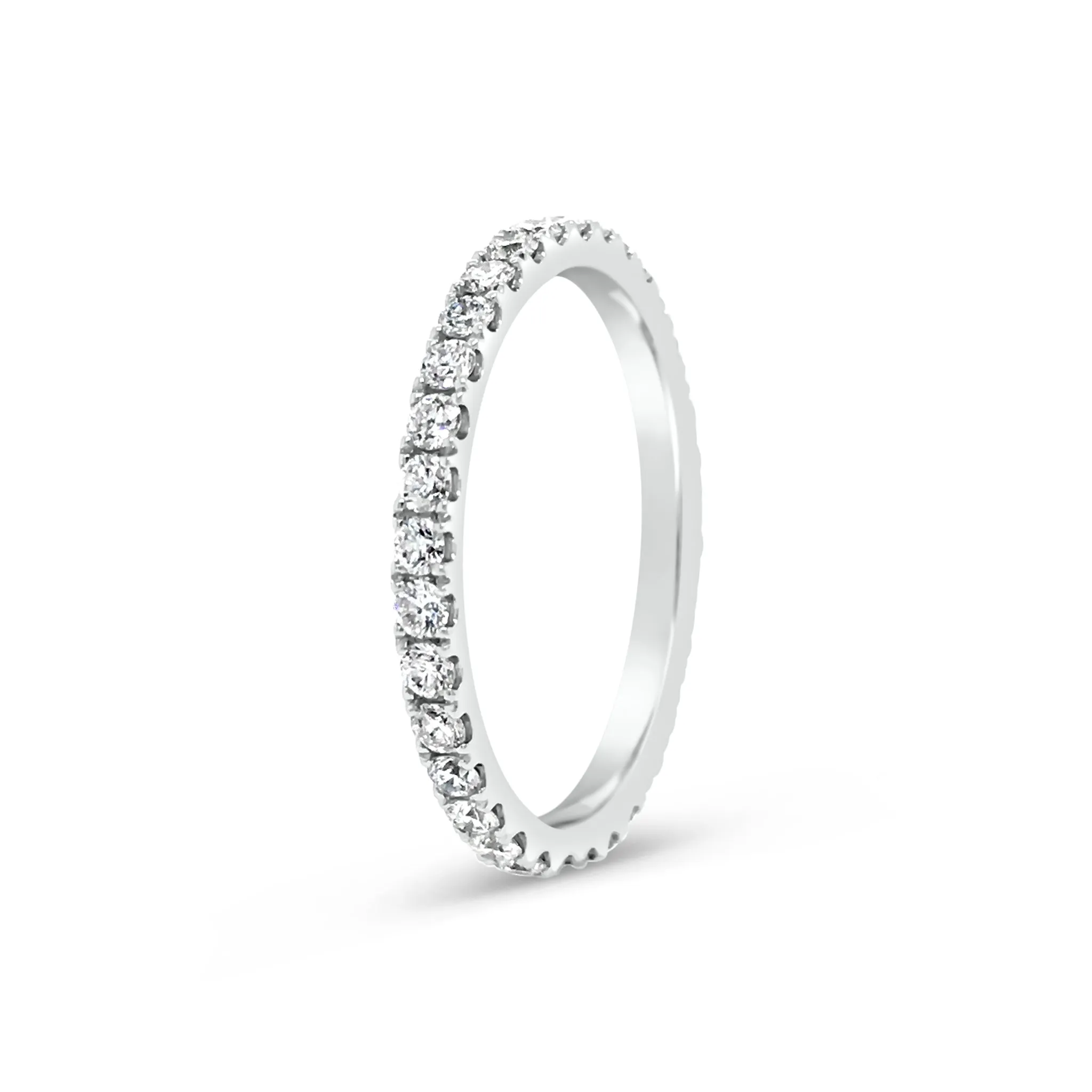 Slim Four Prong-Set Diamond Eternity Band