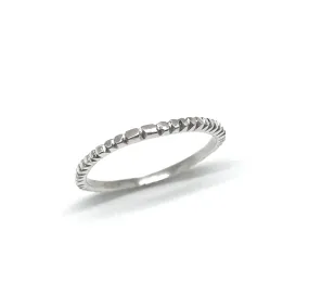 Small Textured Silver Ring