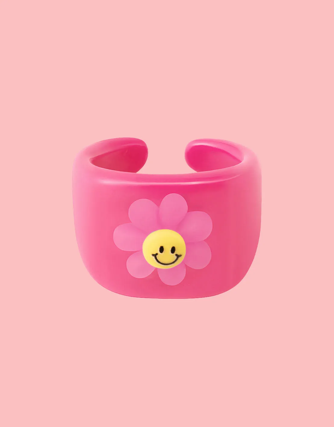 Smiley flower candy ring