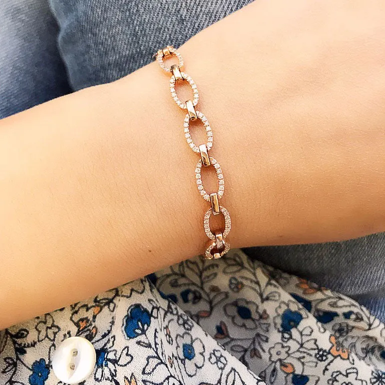 Soft Pave Chain Bracelet