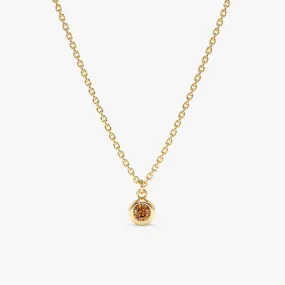 Solitaire Citrine Pendant Necklace, Vienna