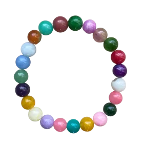 Spring Multicolor Jade 8mm Bracelet