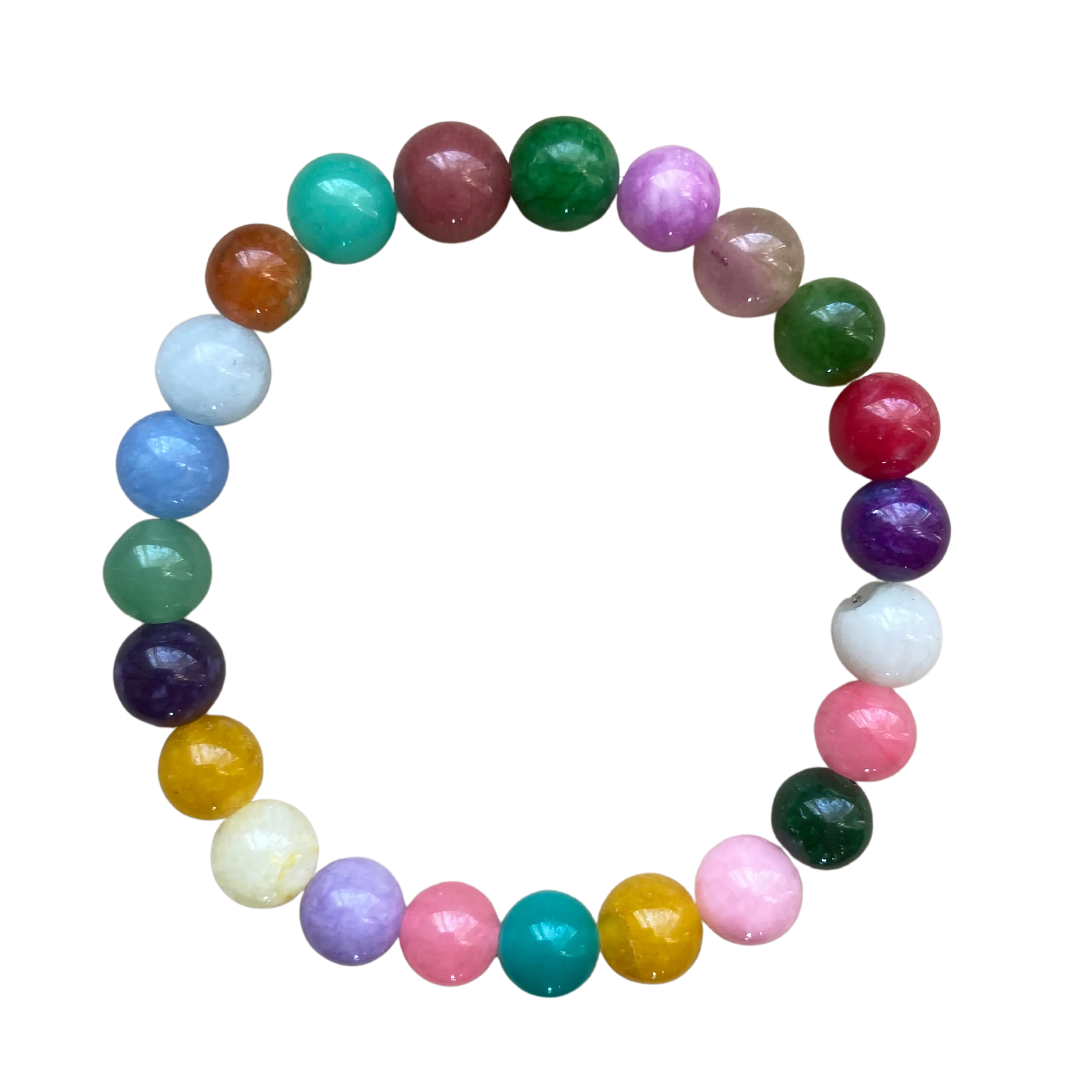 Spring Multicolor Jade 8mm Bracelet