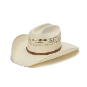 Stampede Hats - 50X Bangora Straw Western Hat with Studded Leather Trim