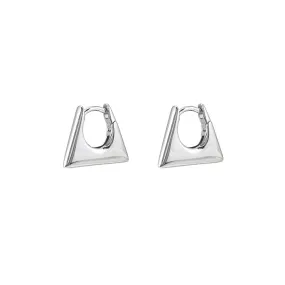 Sterling Silver Bag Huggie Earrings