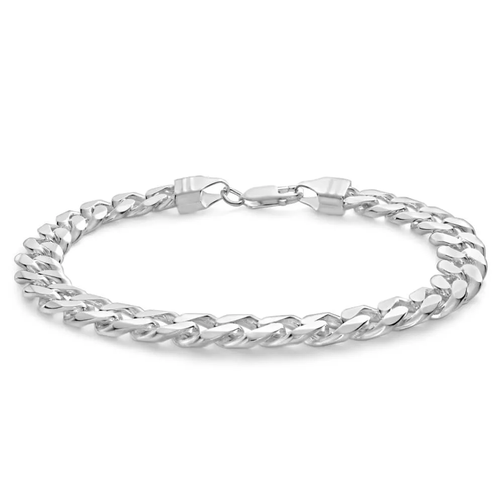 Sterling Silver Curb 210 Gauge Bracelet 23cm