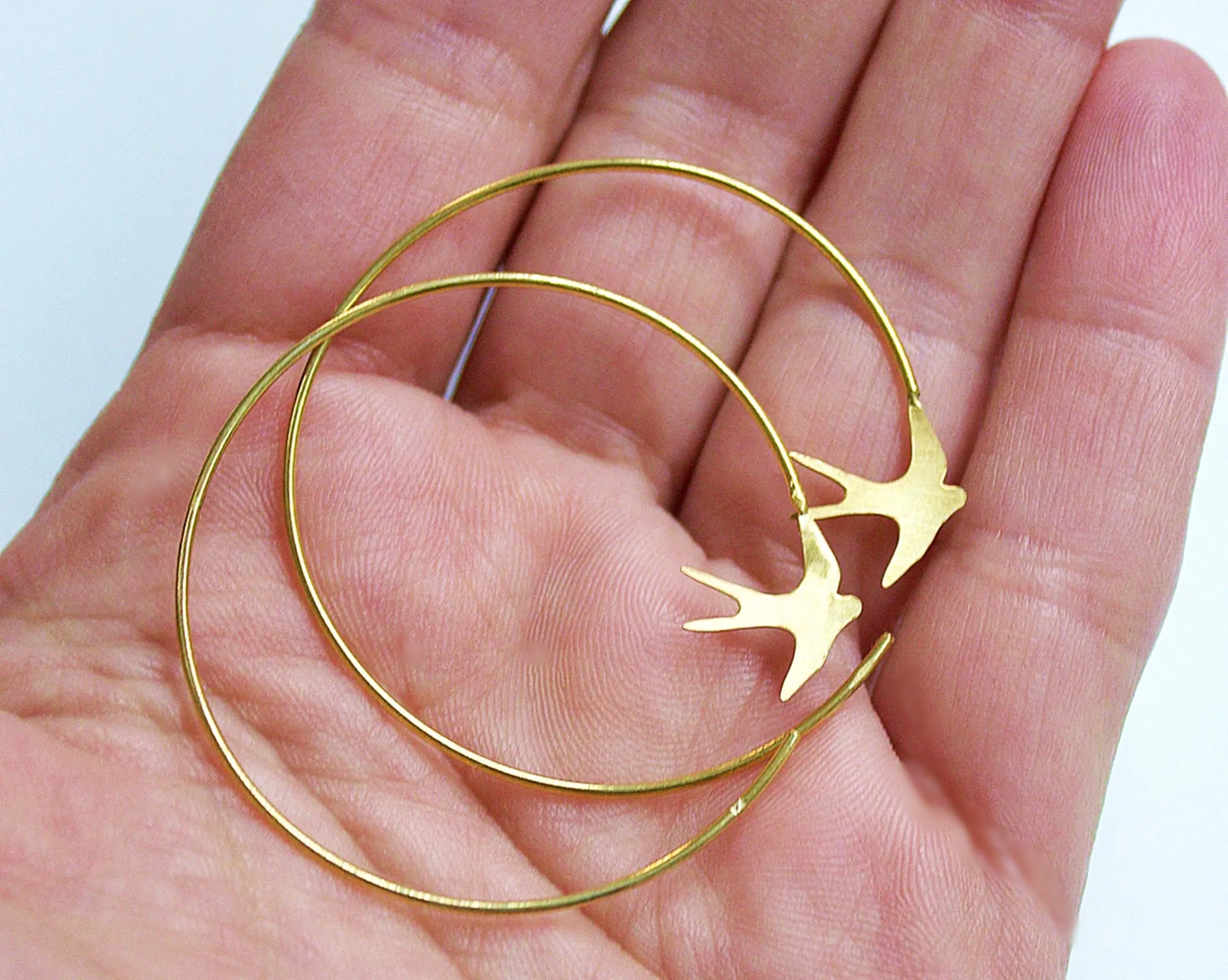 Swallow Hoop Earrings