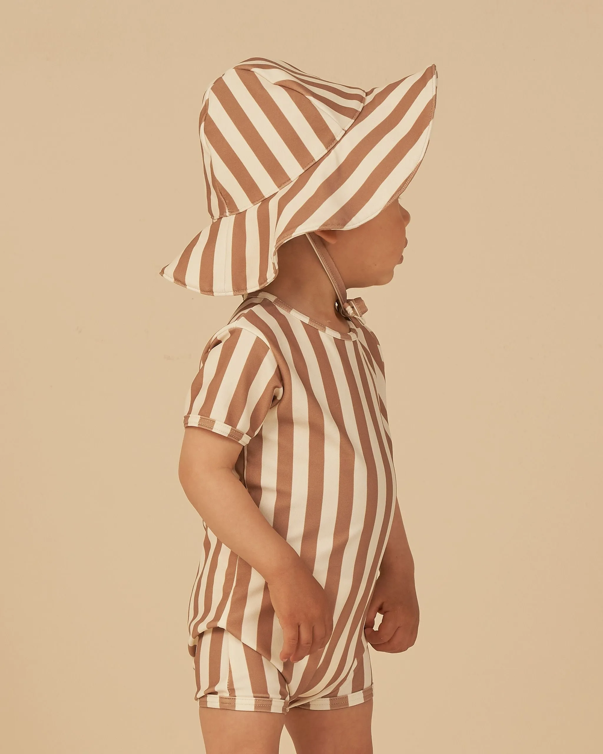 The Floppy Swim Hat by Rylee & Cru - Clay Stripe - BABY