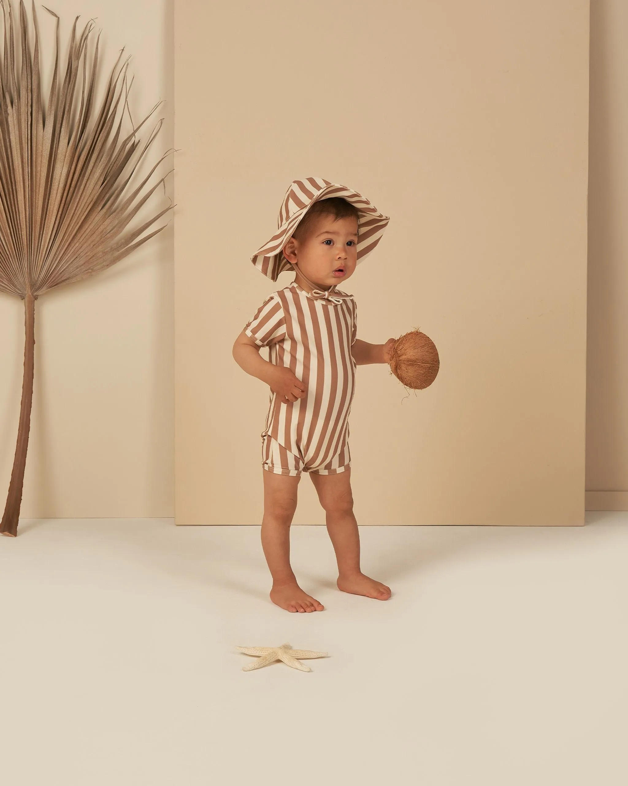 The Floppy Swim Hat by Rylee & Cru - Clay Stripe - BABY