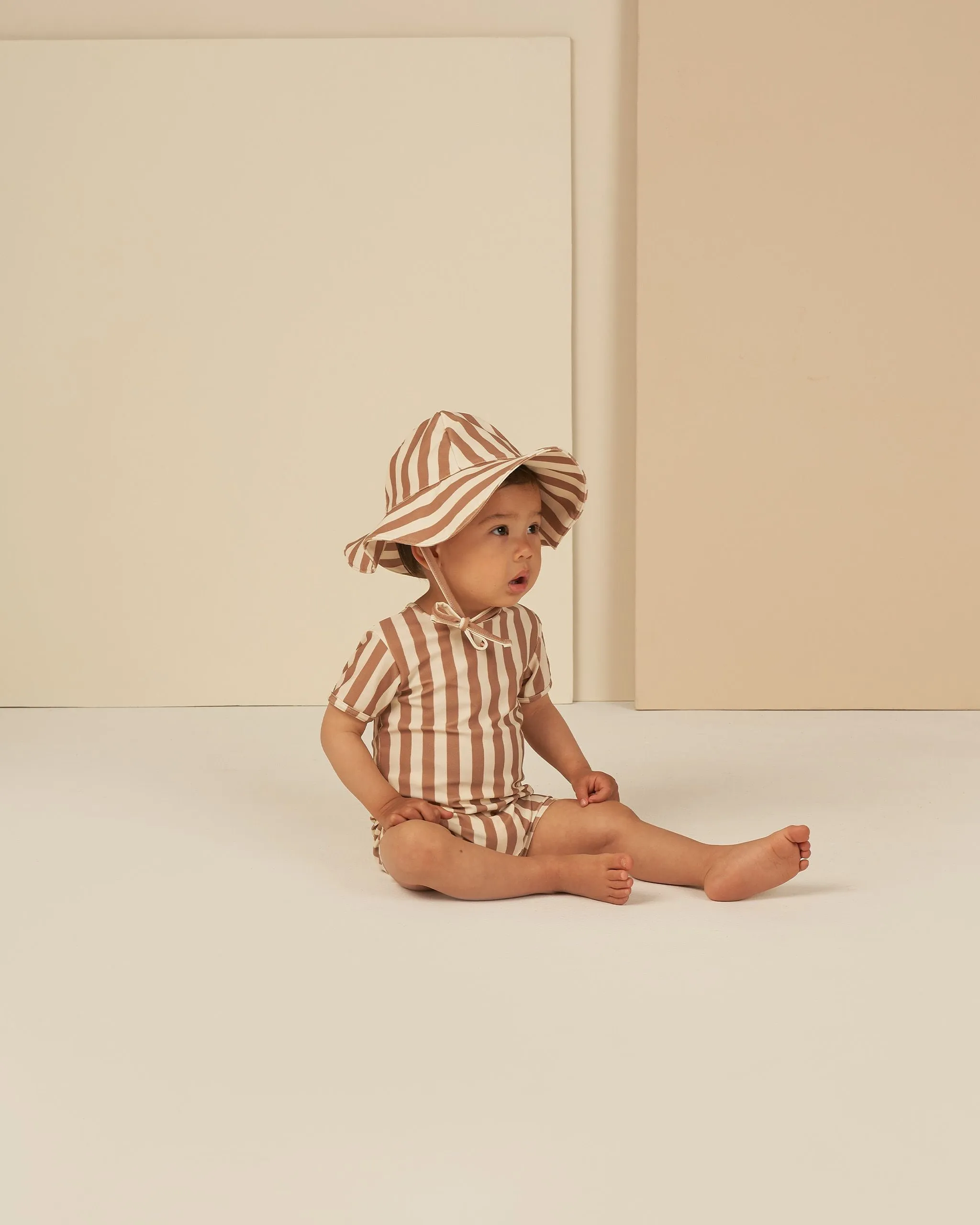 The Floppy Swim Hat by Rylee & Cru - Clay Stripe - BABY