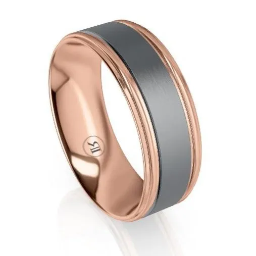 The Maxwell Tantalum & Gold Wedding Ring