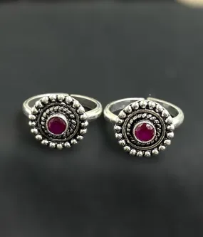 The Parna Gemstone Silver Toe-Rings