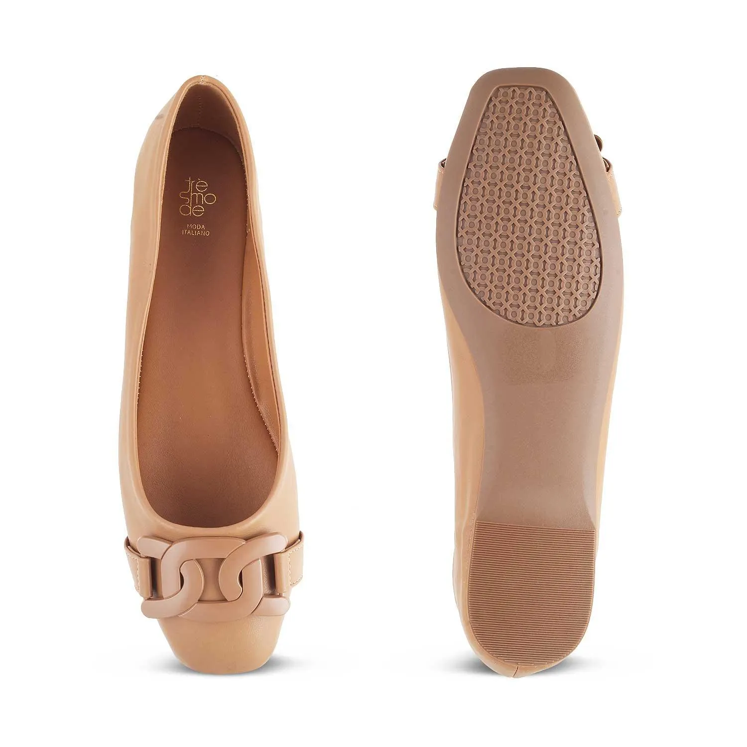 The Trescros Tan Women's Dress Ballerinas Tresmode