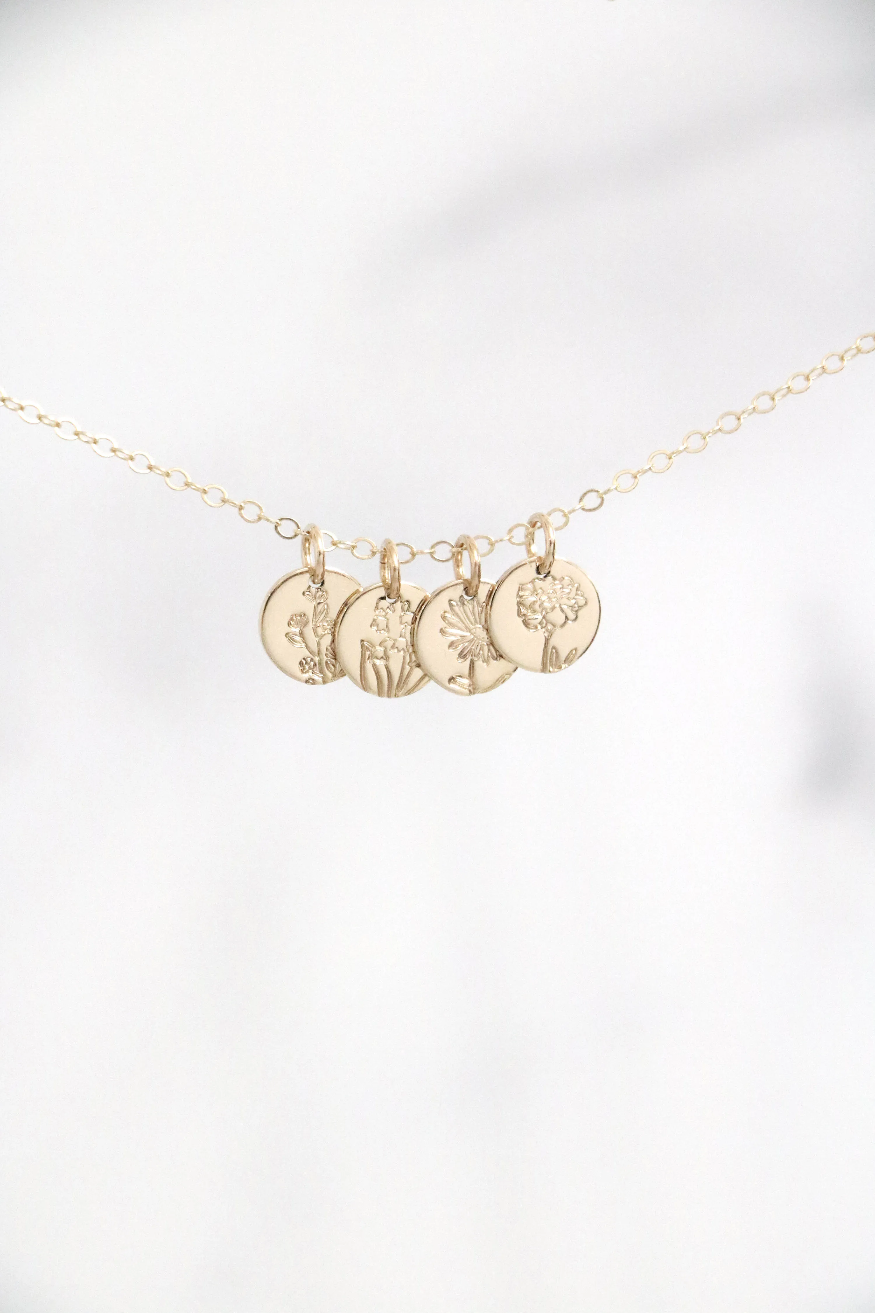 tiny blooms necklace {silver   gold}