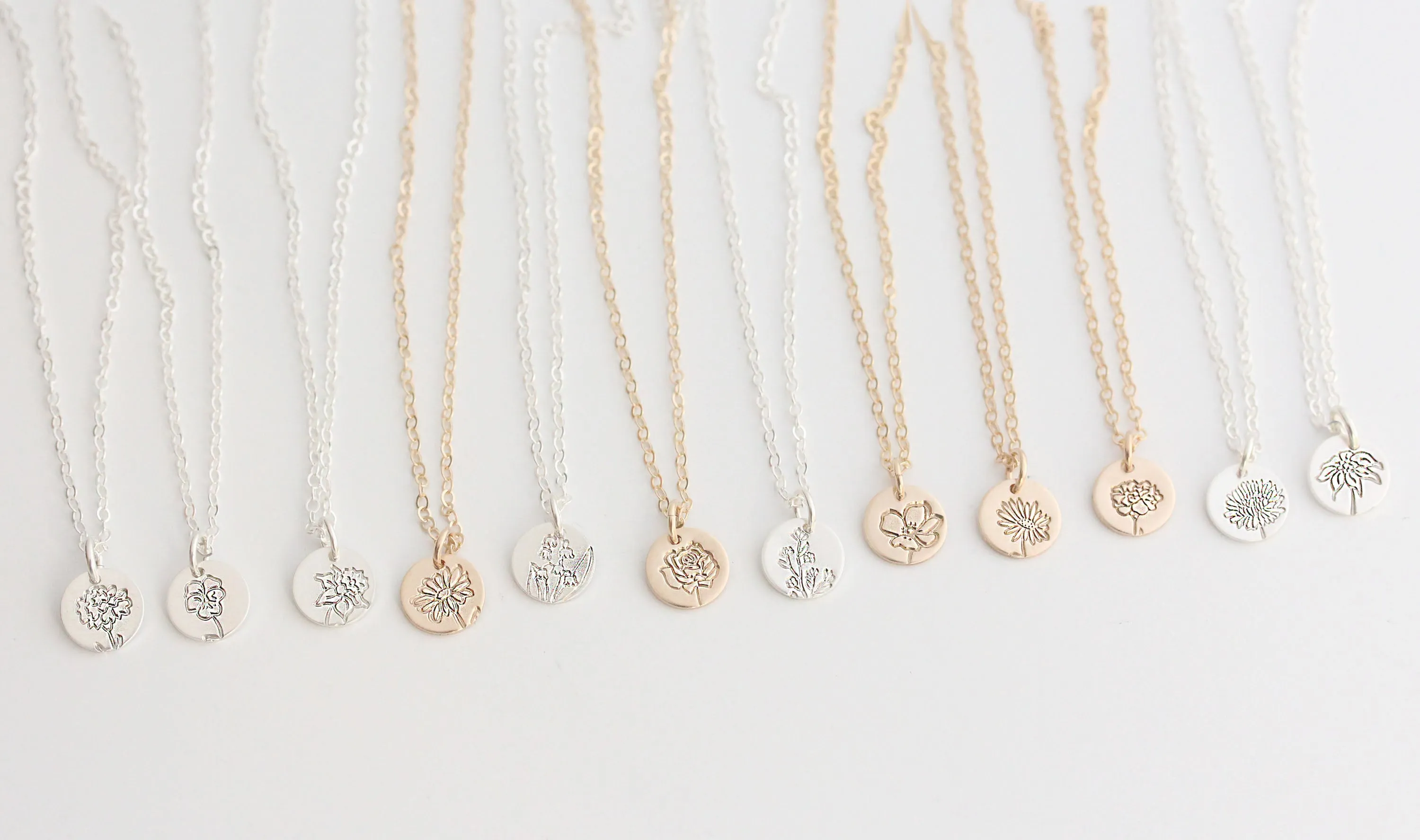 tiny blooms necklace {silver   gold}