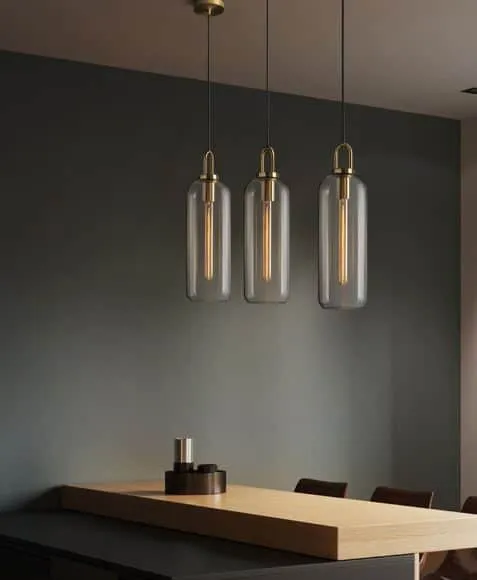 TORDIS U-loop Clear Glass Pendant Lamp