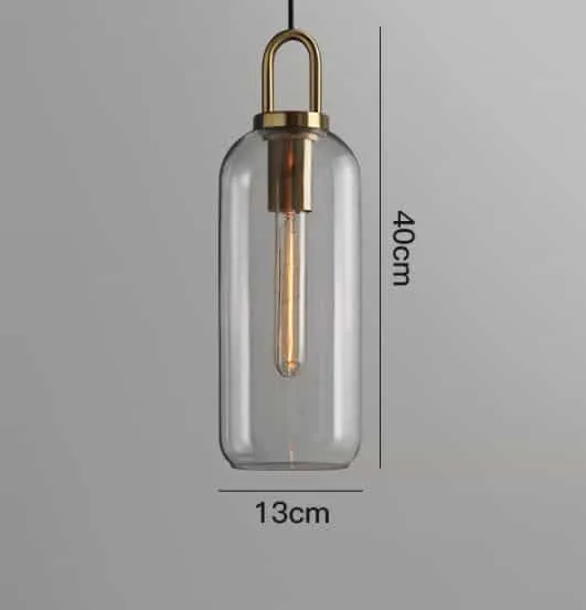 TORDIS U-loop Clear Glass Pendant Lamp