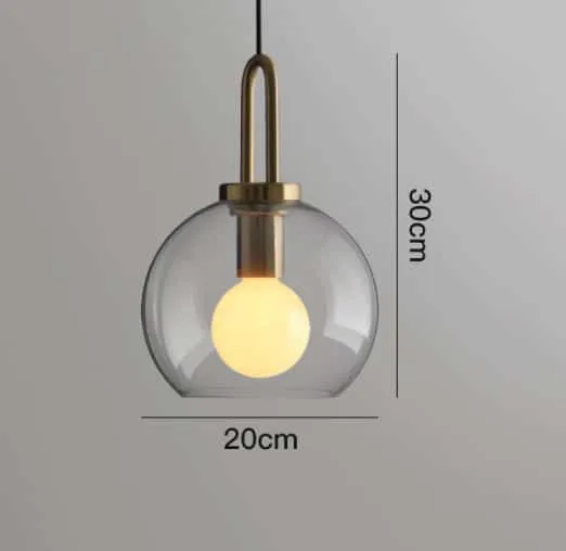 TORDIS U-loop Clear Glass Pendant Lamp