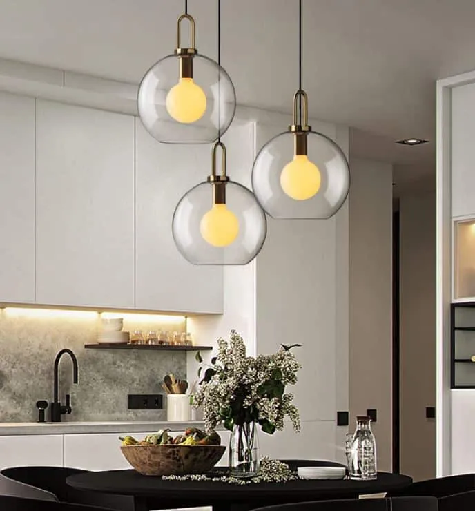 TORDIS U-loop Clear Glass Pendant Lamp