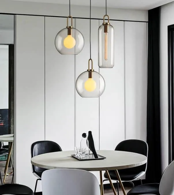 TORDIS U-loop Clear Glass Pendant Lamp