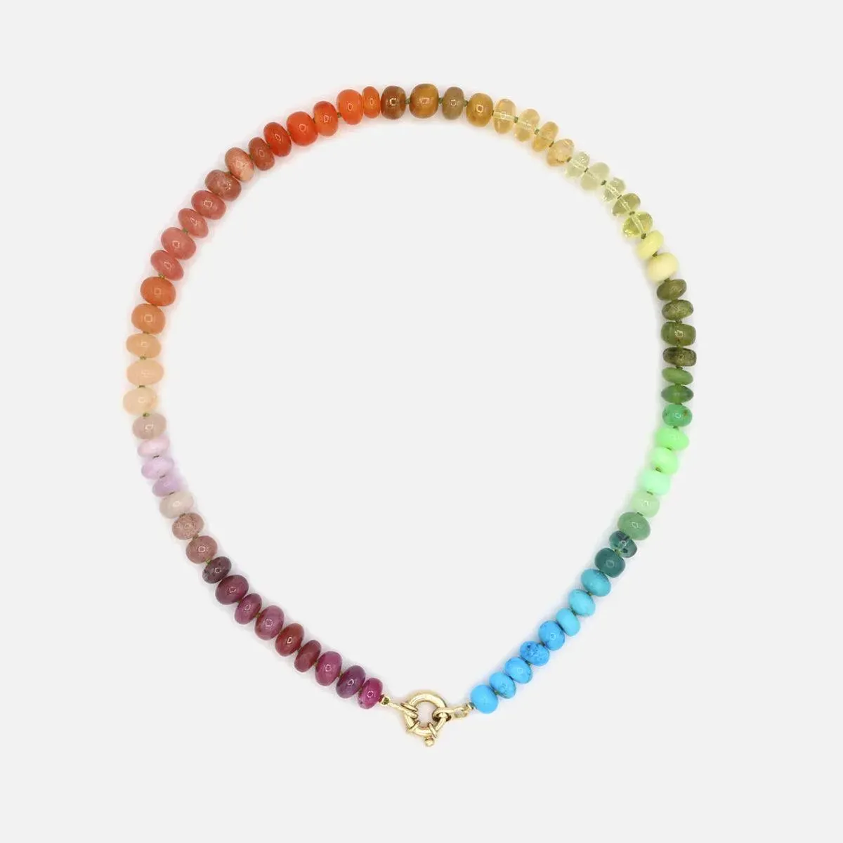 Tropical Luminous Rainbow Gemstone Necklace