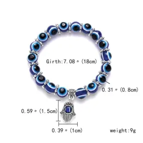 Turkish Lucky Evil Eye Bracelets Blue Evil Eye Bead Bracelet Men Women Handmade Lucky Jewelry Charm Bracelet Female Dropshipping