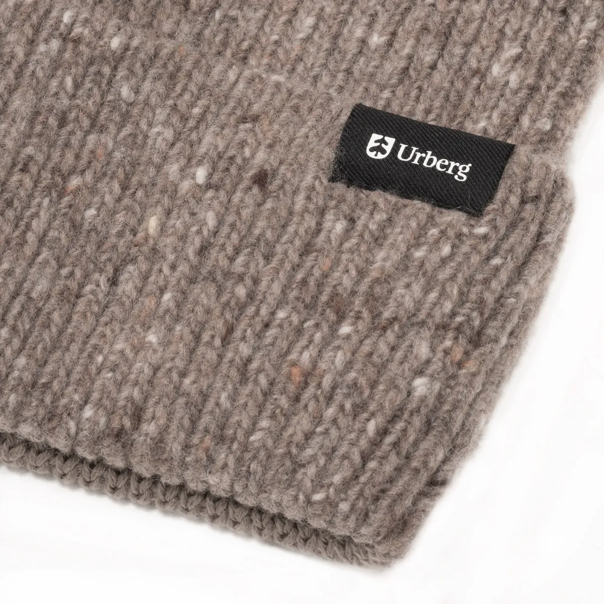 Urberg Unisex Knitted Wool Hat 1x1 Rib Beige Melange | Buy Urberg Unisex Knitted Wool Hat 1x1 Rib Beige Melange here | Outnorth