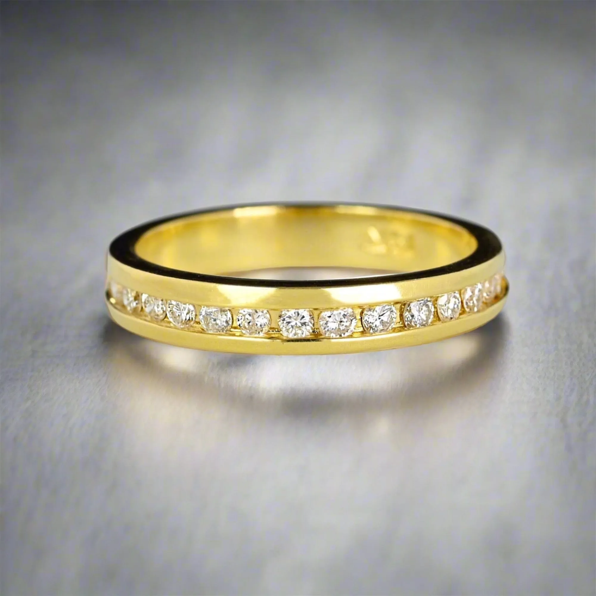 Vintage 14K Gold .50 CTW Diamond Wedding Ring Band