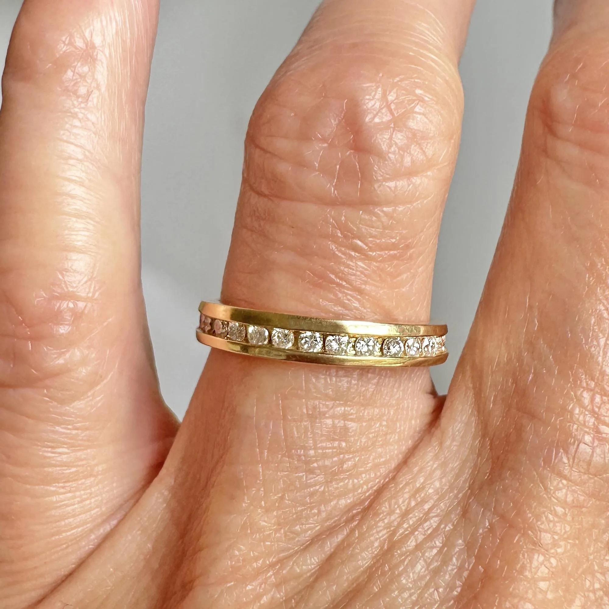 Vintage 14K Gold .50 CTW Diamond Wedding Ring Band