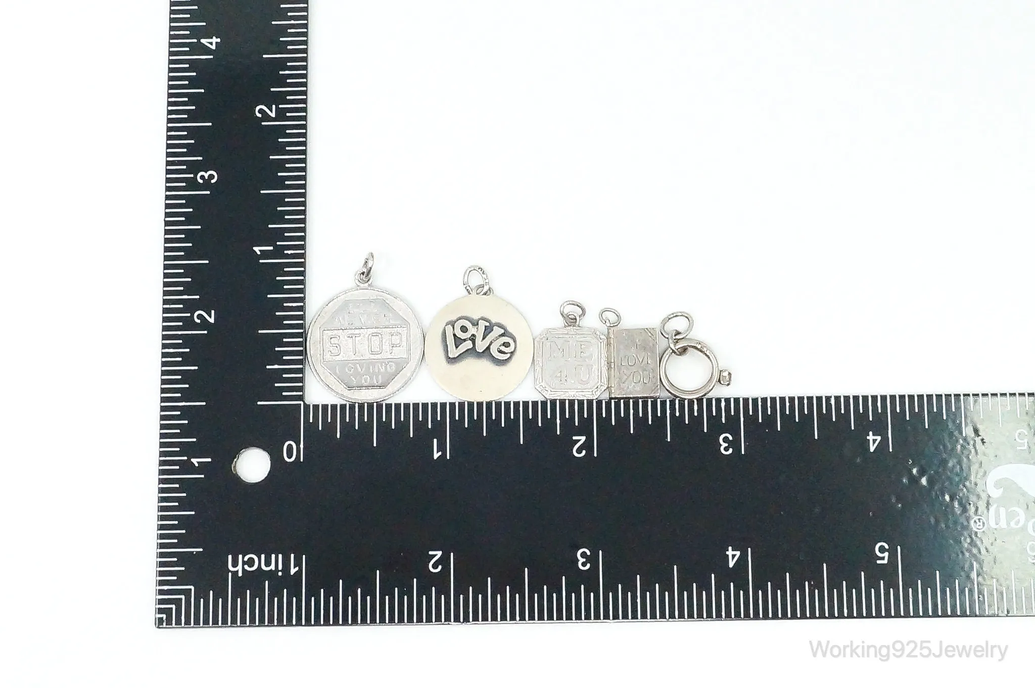 Vintage Antique Love Lover Sterling Silver Charms Lot