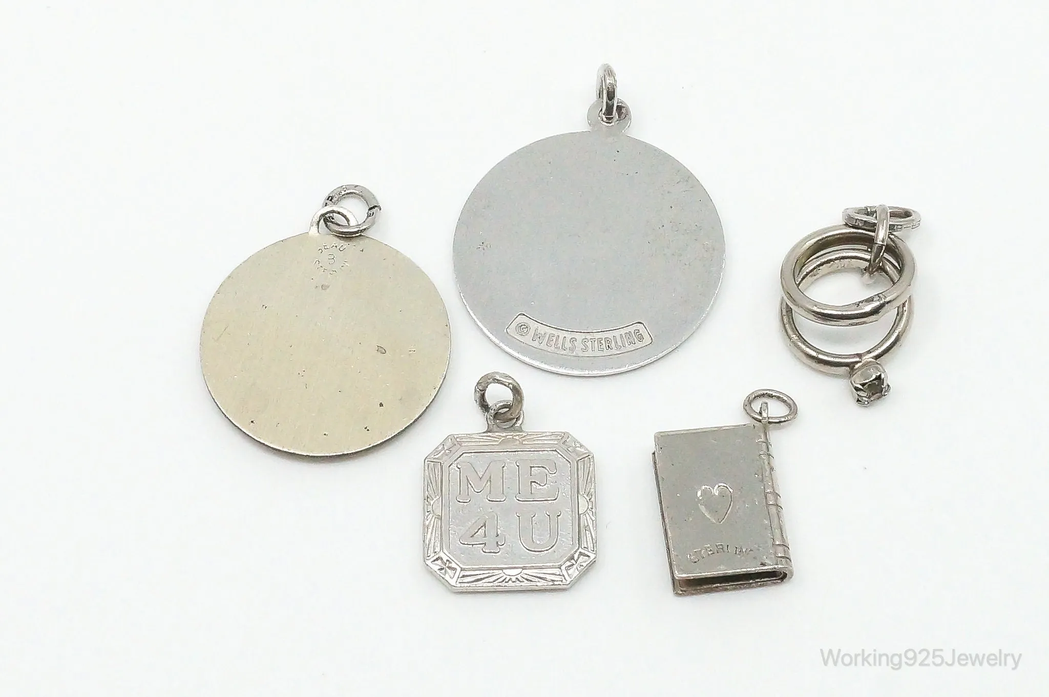 Vintage Antique Love Lover Sterling Silver Charms Lot