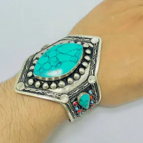 Vintage Boho Ethnic Kuchi Tribal Cuff Bracelet