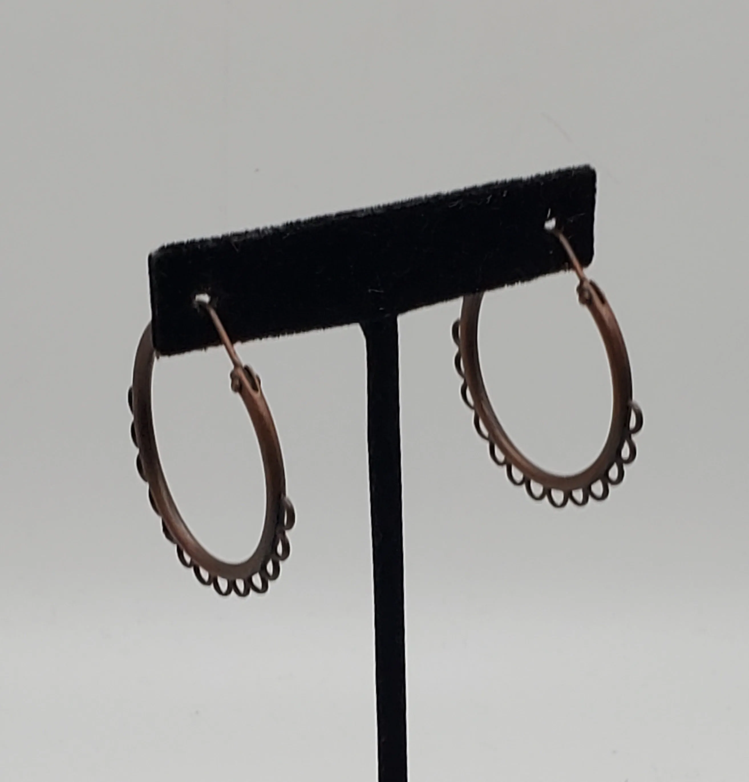 Vintage Copper Hoop Earrings